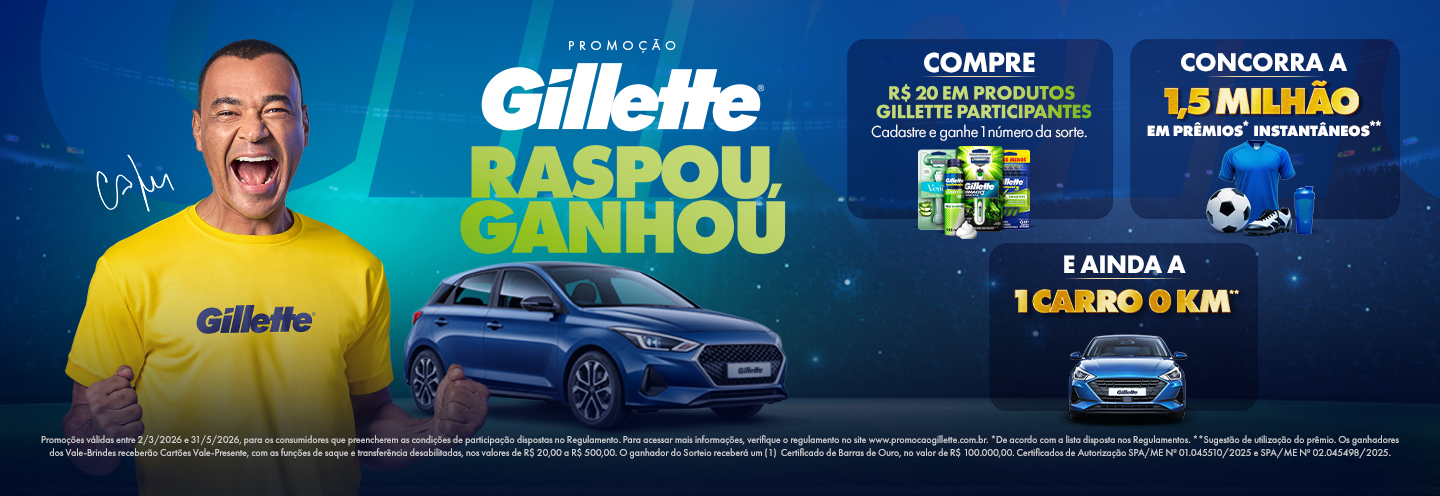 Promoção Gillette Raspou, Ganhou!