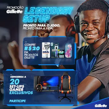 Imagem relativa ao encerramento da promoção Gillette Legendary Setup